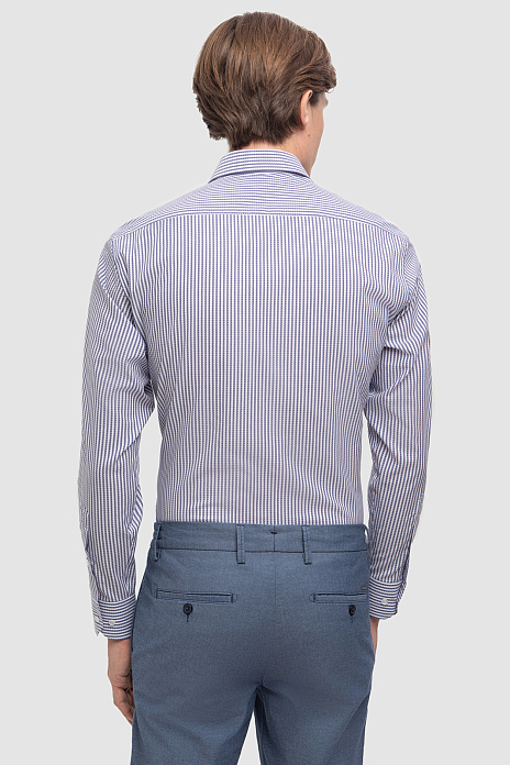 Сорочка из хлопка свободного фасона, цвет Голубой