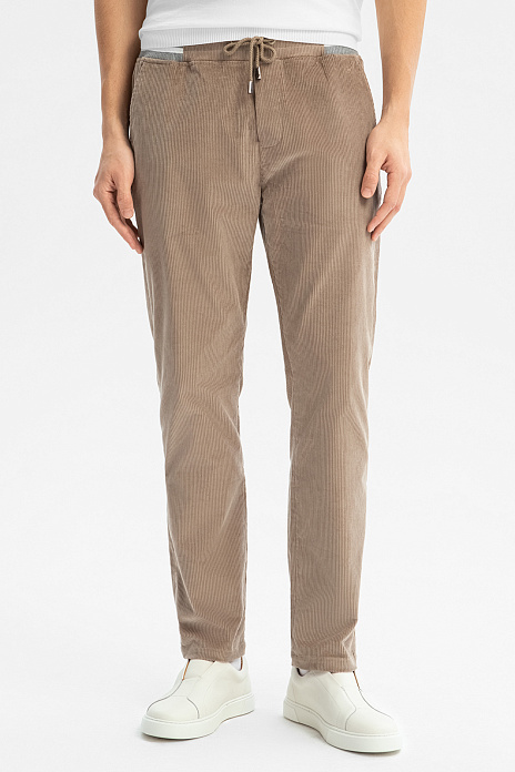 Брюки Limited edition из вельвета Duca Visconti Di Modrone, цвет Бежевый