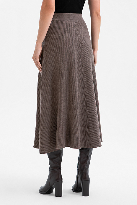 Юбка из шерсти и кашемира, цвет Мокко