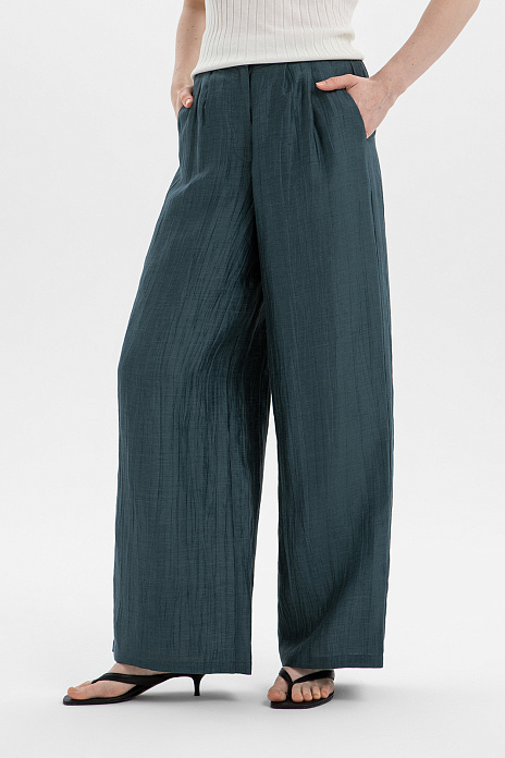 Брюки изо льна, цвет Бирюзовый