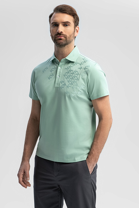 Поло из мерсеризованного хлопка, цвет Мятный