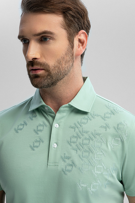 Поло из мерсеризованного хлопка, цвет Мятный