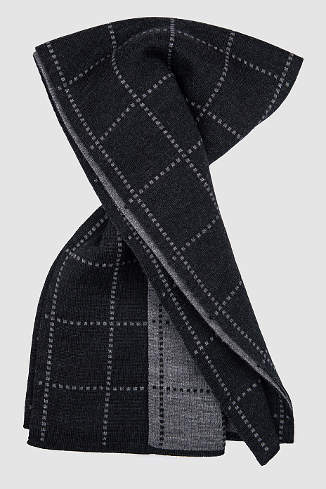 Шарф из смесовой шерсти, черный цвет, цвет Черный