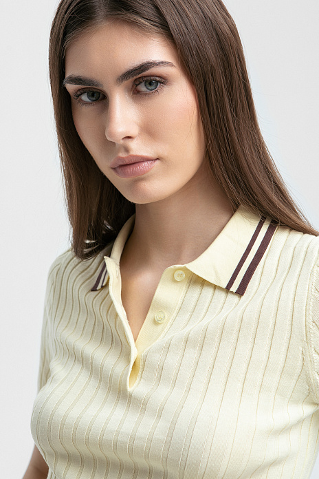 Поло из хлопка, цвет Желтый светлый