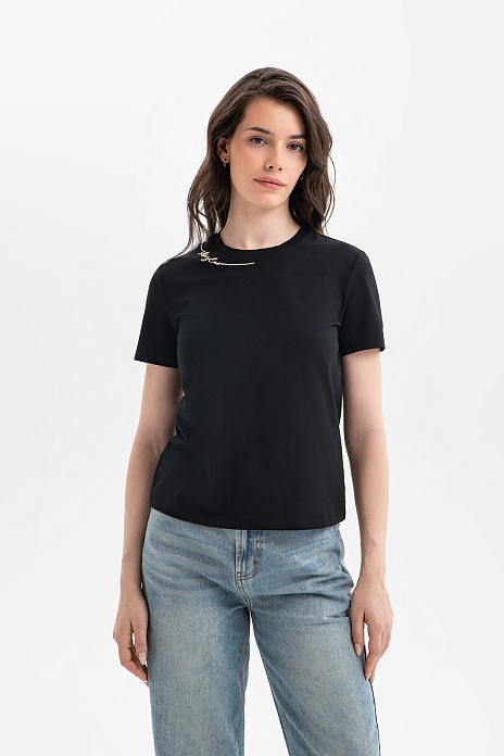 Футболка из хлопка, цвет Черный