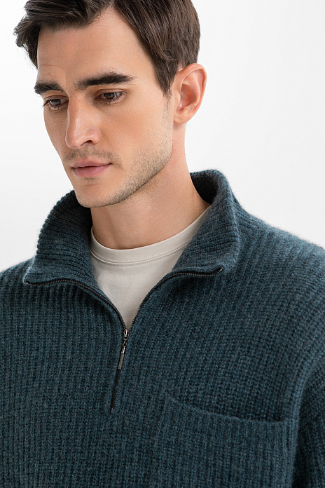 Свитер из кашемира, лимитированная коллекция, цвет Зеленый темный