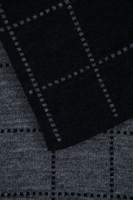 Шарф из смесовой шерсти, черный цвет, цвет Черный