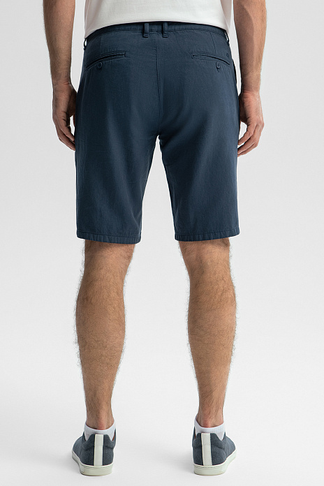 Шорты из хлопка и льна, цвет Голубой