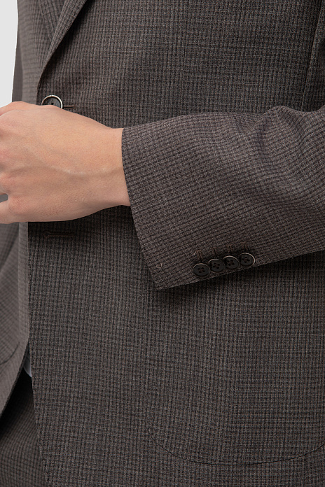 Пиджак из шерсти, коричневый цвет, цвет Коричневый