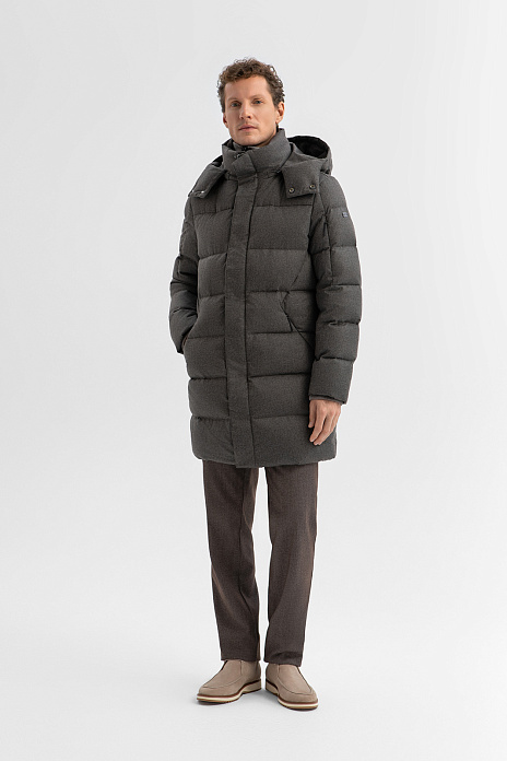Пуховик с водоотталкивающей обработкой, цвет Коричневый светлый
