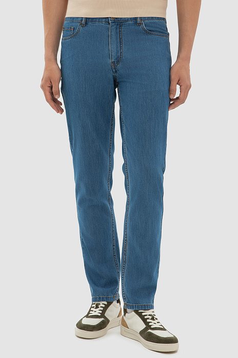 Джинсы прямого силуэта, цвет Голубой