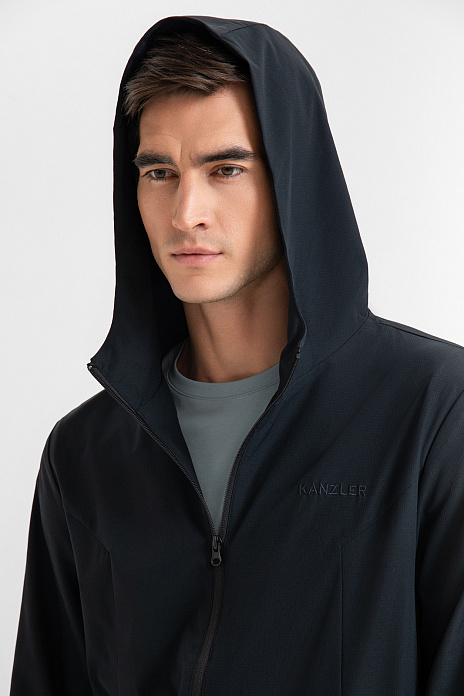 Толстовка с капюшоном из ткани рип-стоп, цвет Черный