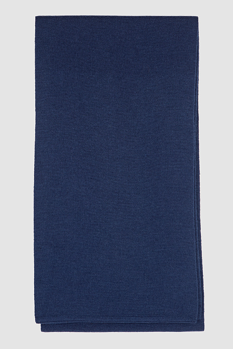 Шарф из смесовой шерсти, цвет Синий темный