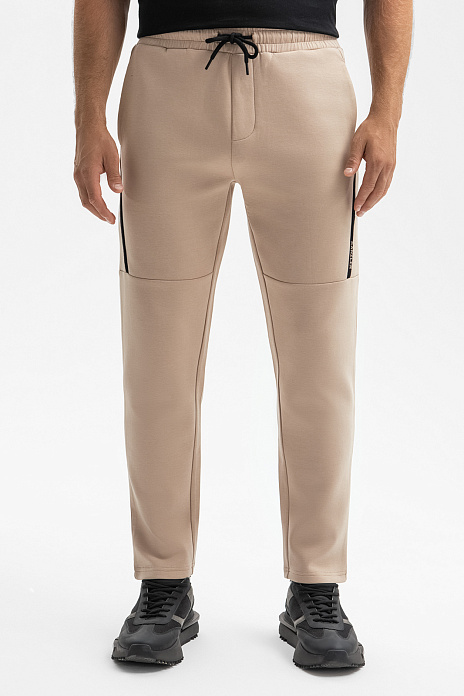 Брюки спортивные из хлопка, цвет Бежевый