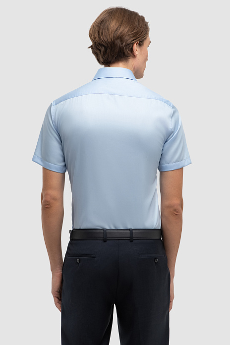 Сорочка с коротким рукавом, свободный фасон, цвет Голубой