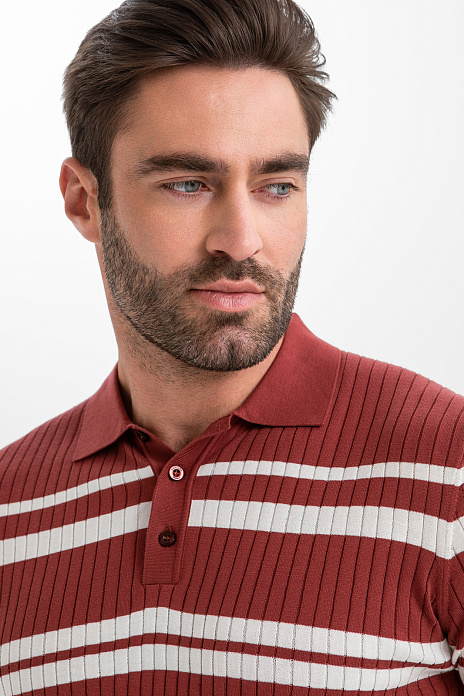 Поло из хлопка Пима, цвет Гранатовый