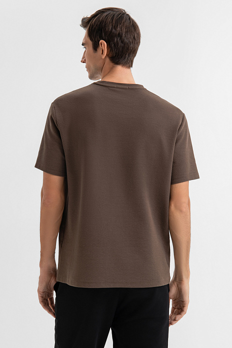 Футболка фактурной вязки, цвет Коричневый