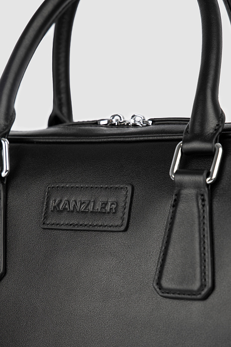 Портфель из натуральной кожи, цвет Черный