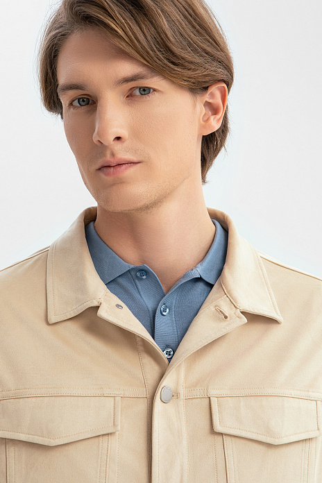 Куртка из алькантары бежевого цвета, цвет Бежевый