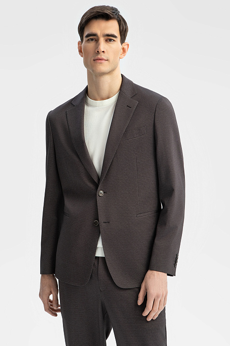 Пиджак однобортный, цвет Коричневый