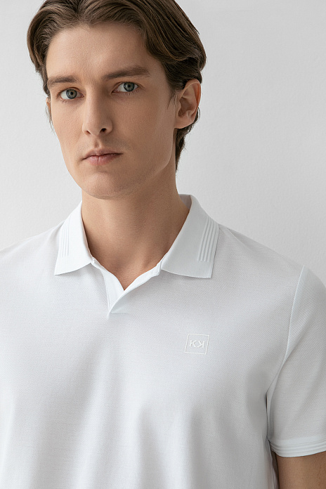 Поло из мерсеризованного хлопка, цвет Белый