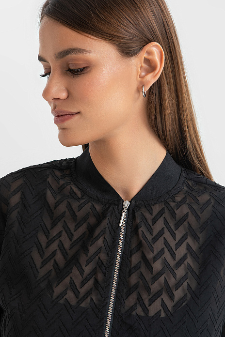Кардиган-бомбер, цвет Черный