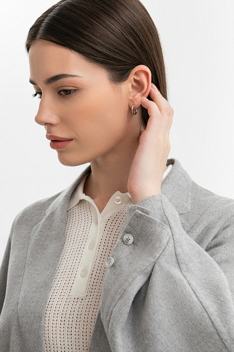 Пиджак из смесовой шерсти, цвет Серый