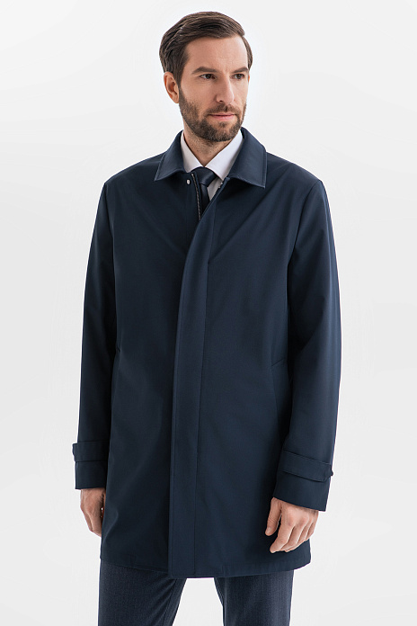 Плащ с водоотталкивающей обработкой, цвет Синий темный