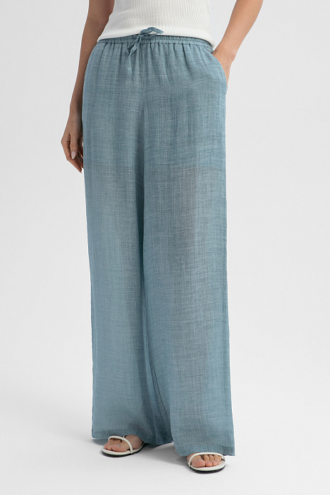 Брюки из рами и тенсела, цвет Голубой