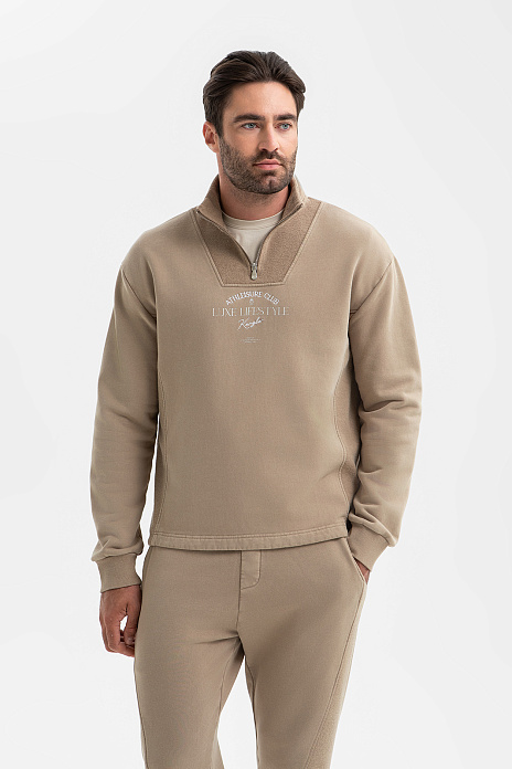 Толстовка из хлопка, цвет Бежевый