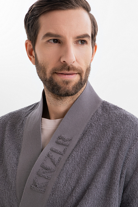 Халат из хлопка, цвет Серый темный