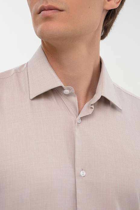 Сорочка приталенная, цвет Бежевый