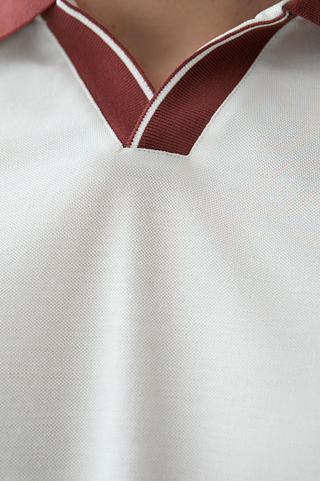 Поло из мерсеризованного хлопка, цвет Молочный