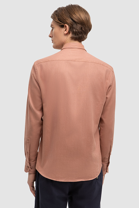 Сорочка из хлопка и льна Monti, цвет Терракотовый