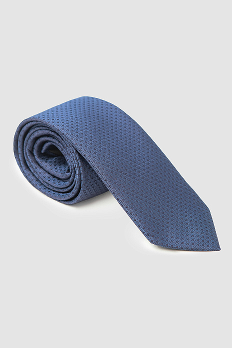 Галстук из шелка, цвет Синий темный