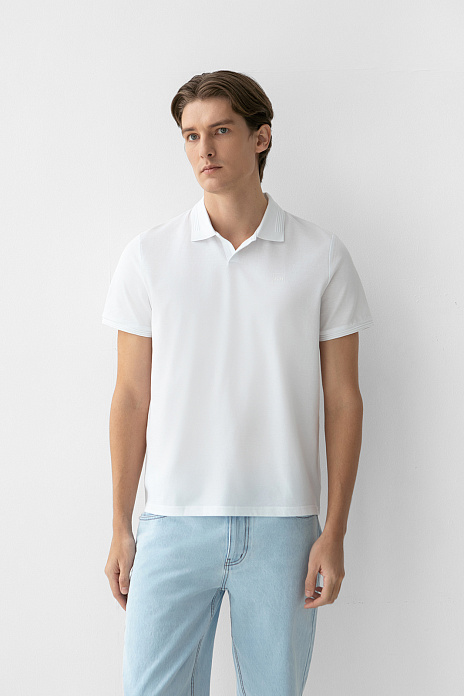 Поло из мерсеризованного хлопка, цвет Белый