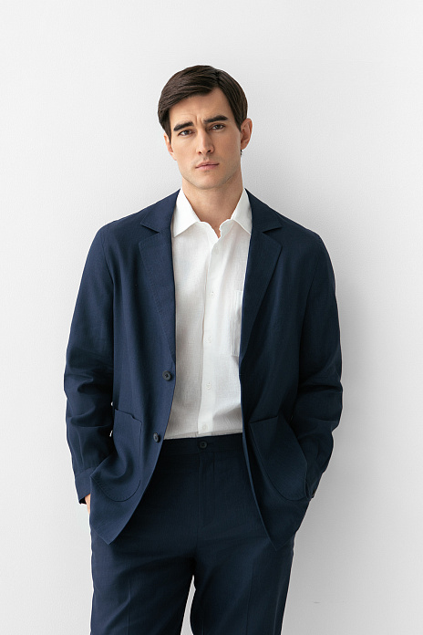 Костюм с брюками на кулиске изо льна, тенсела и хлопка, цвет 