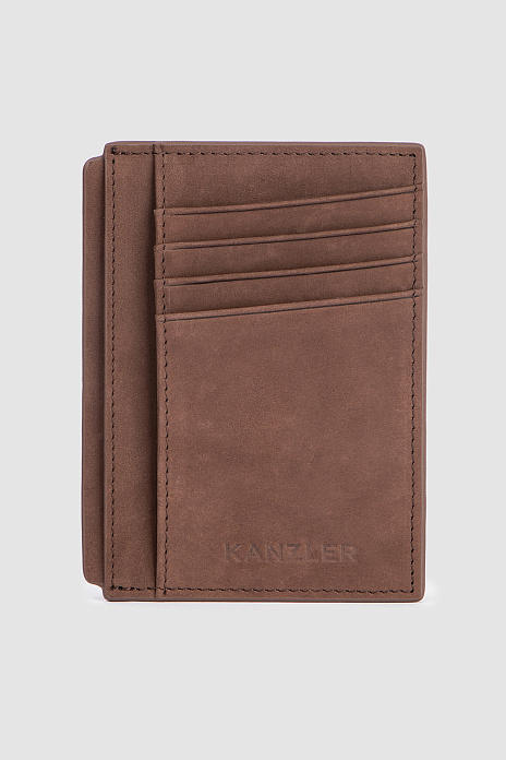 Визитница из натуральной кожи, цвет Коричневый