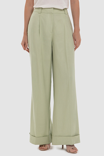 Брюки изо льна и вискозы