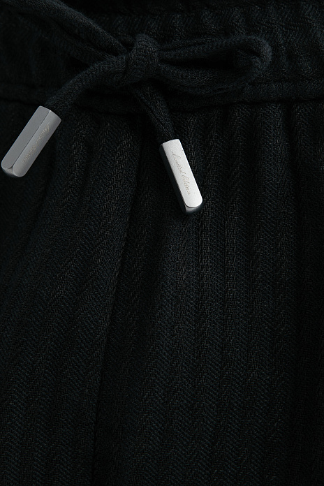 Шорты изо льна и хлопка, лимитированная коллекция, цвет Черный