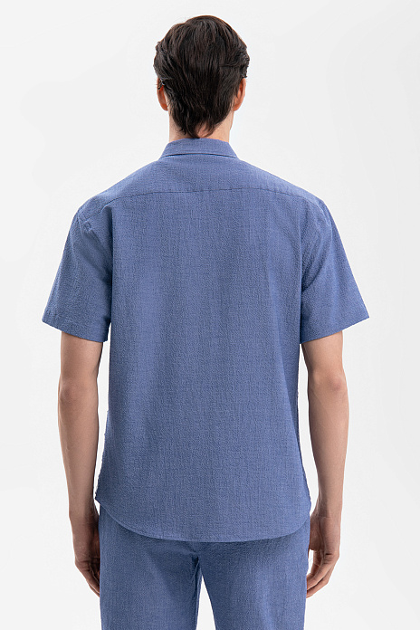 Сорочка с коротким рукавом из хлопка, лимитированная коллекция, цвет Голубой