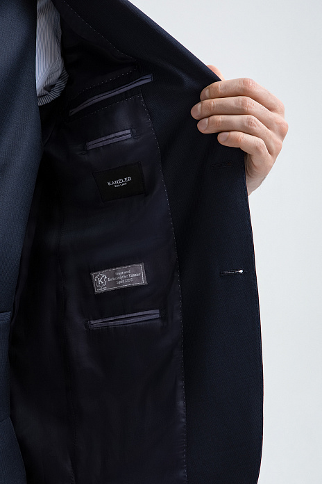 Пиджак из шерсти, устойчивой к сминанию, цвет Синий темный