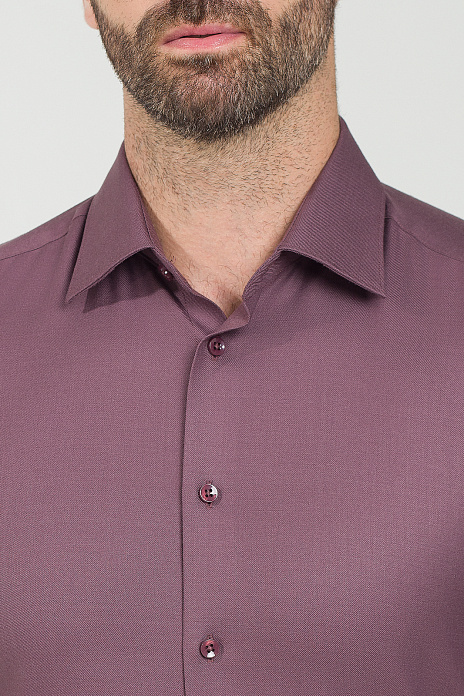 Рубашка из смесовой шерсти с возможностью машинной стирки, цвет Бордовый